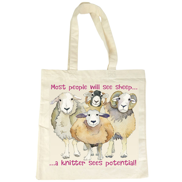 Emma Ball Canvas bag Sheep design