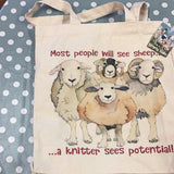 Emma Ball Canvas bag Sheep design